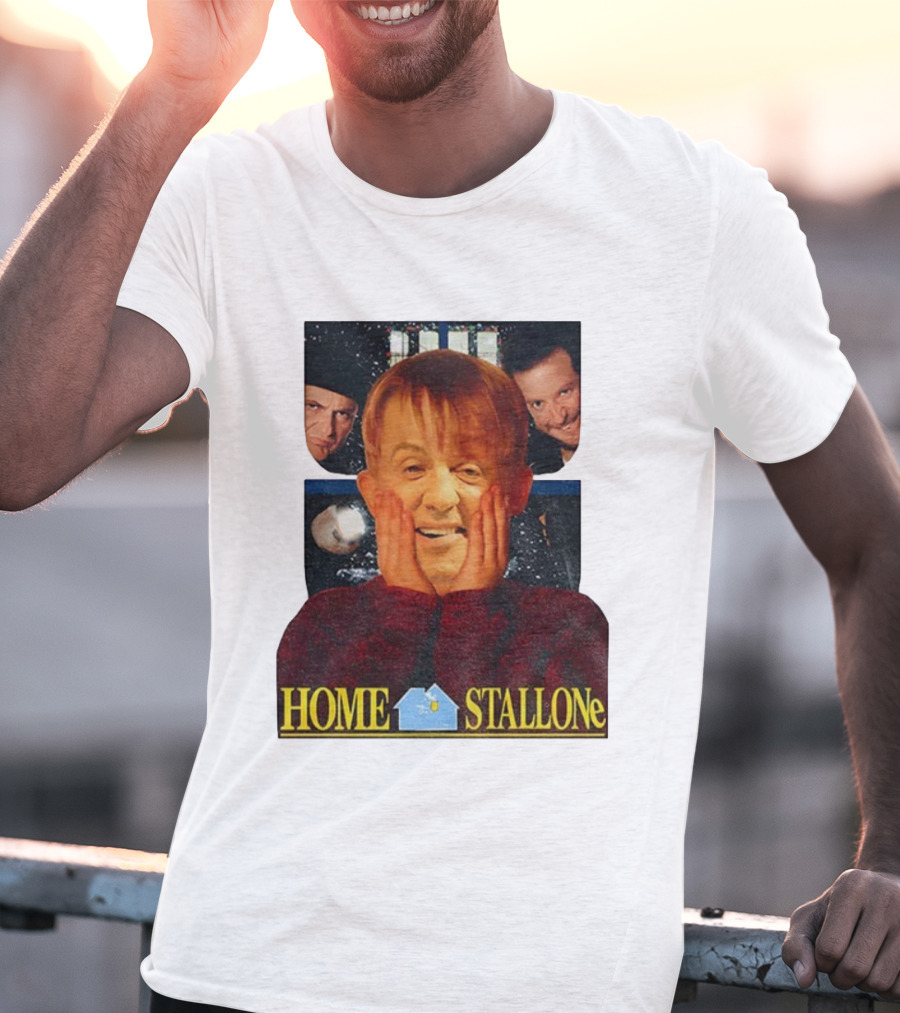 Sylvester Stallone Kevin McCallister Christmas Home STALLONe T-Shirt