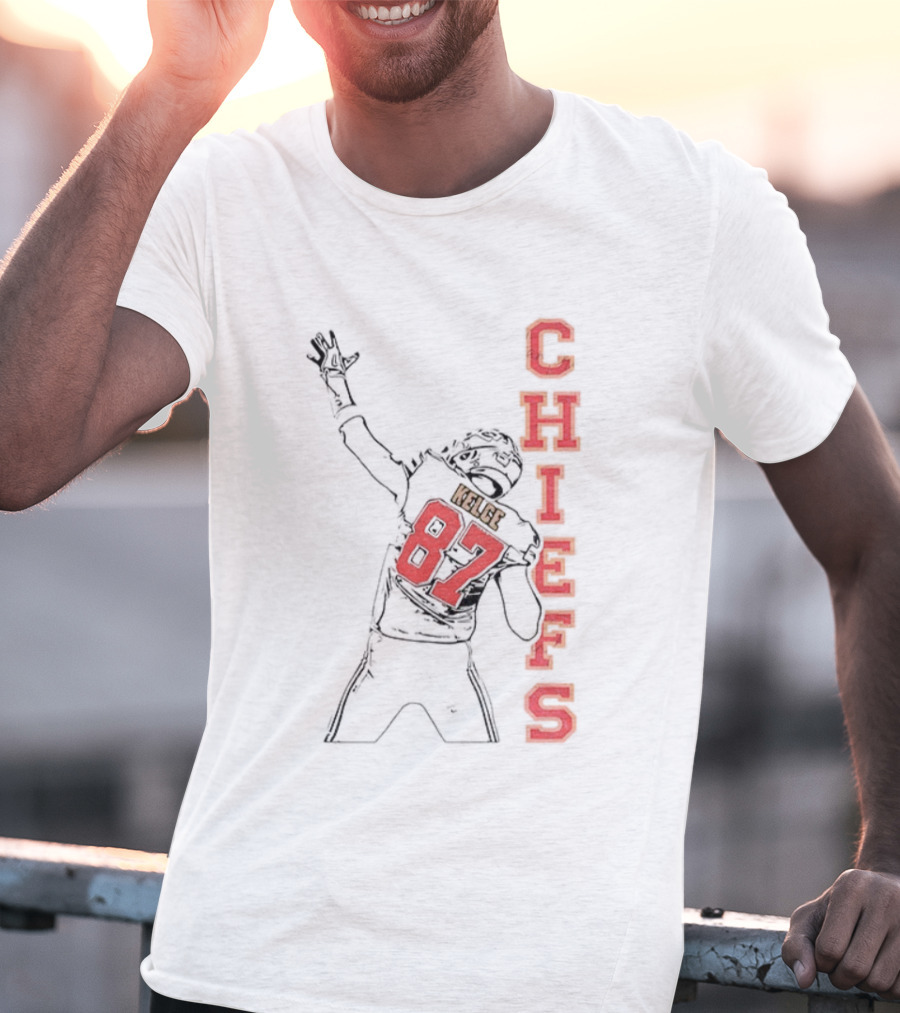 Travis Kelce 87 Kansas City Chiefs NFL Football 2025 Chiefs Sketch T-Shirt