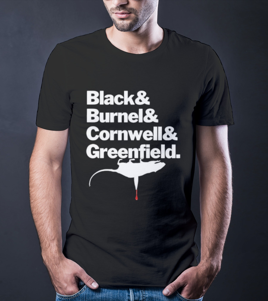 Black Burnel Cornwell Greenfield Rat Icon With Blood Drip T-Shirt