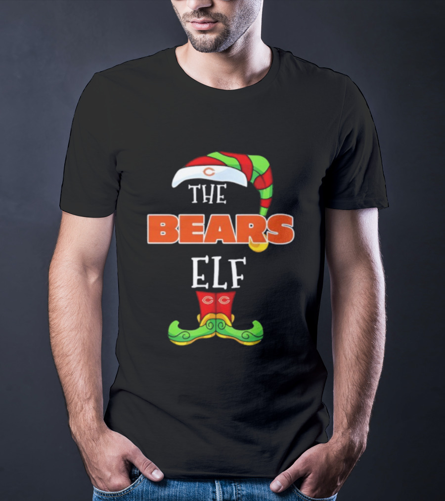 Chicago Bears ELF Christmas Fan Apparel T-Shirt
