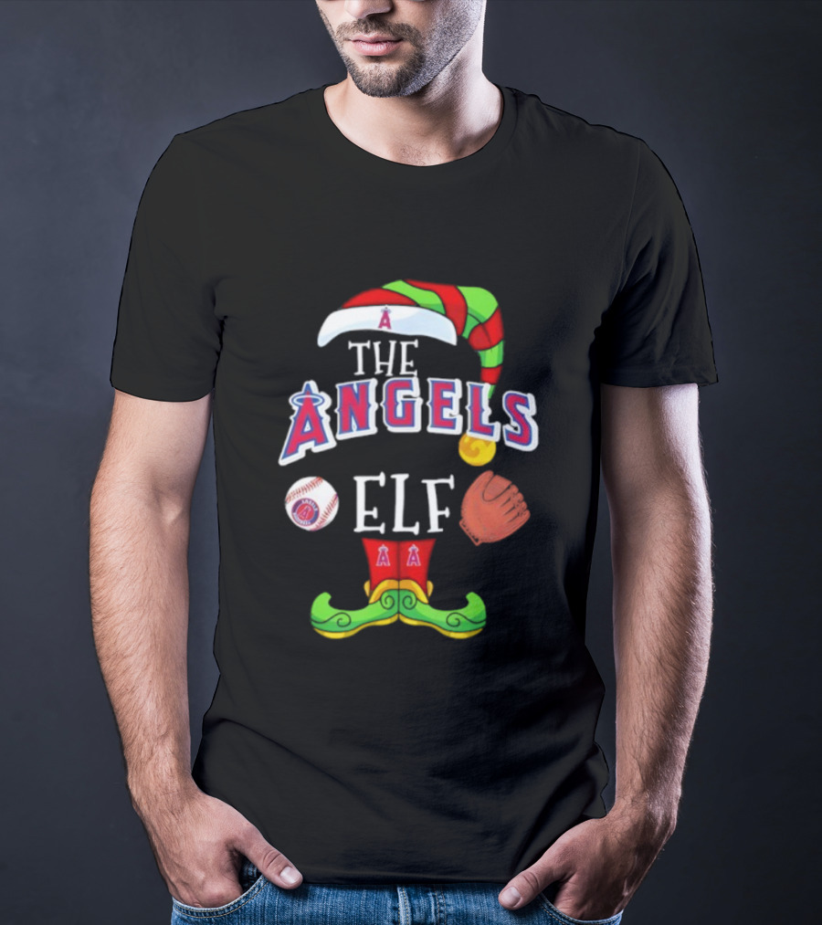 Los Angeles Angels The Elf Christmas Baseball Holiday T-Shirt