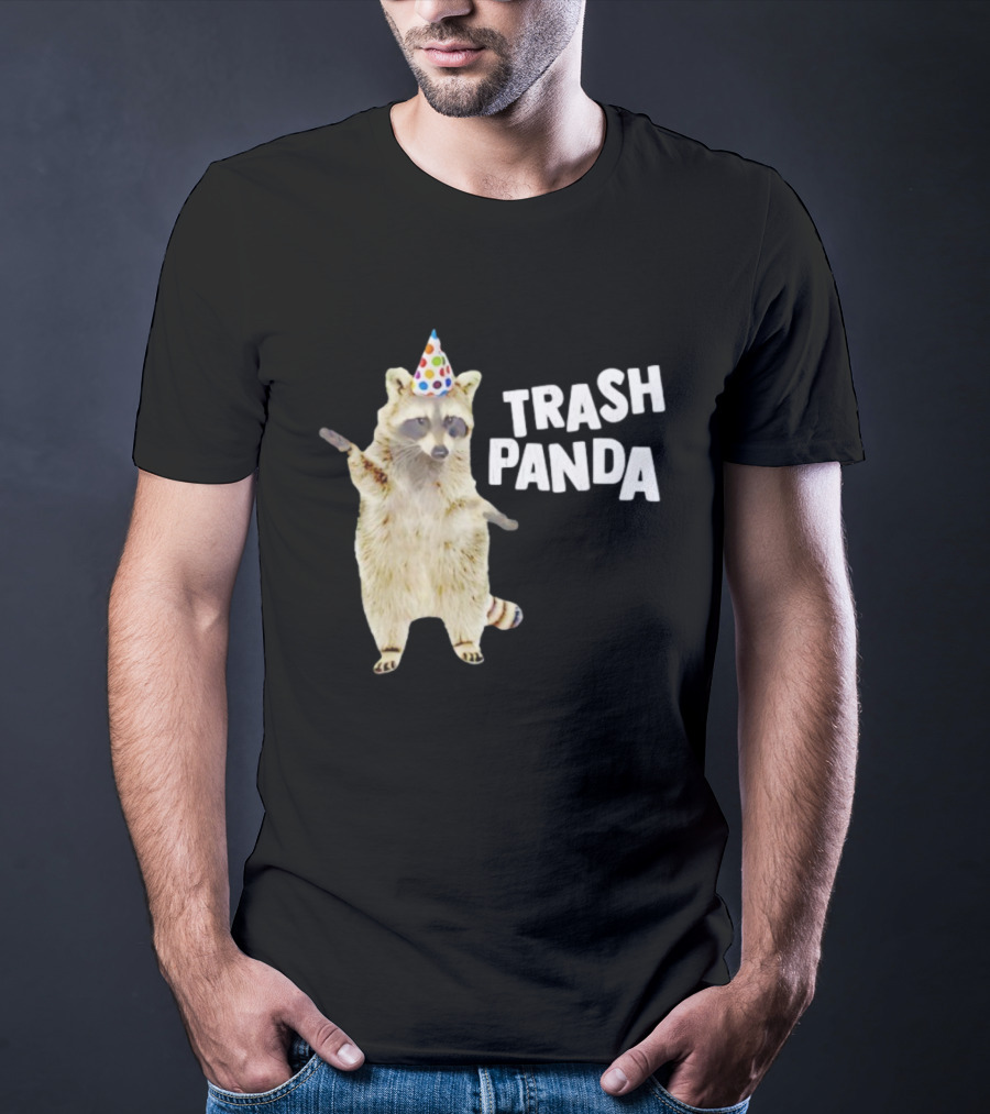Trash Panda Raccoon Birthday Hat Fun T-Shirt