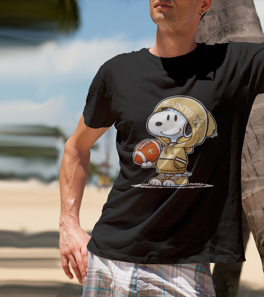 Snoopy New Orleans Saints Football Fan Outfit T-Shirt
