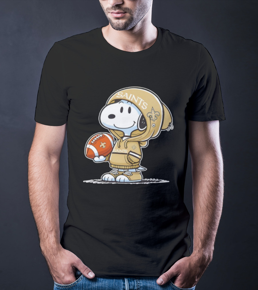Snoopy New Orleans Saints Football Fan Outfit T-Shirt