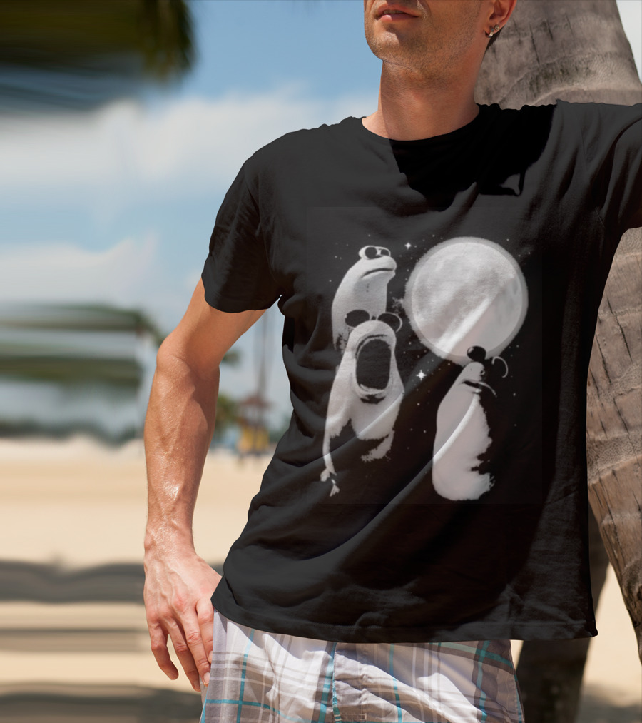 Three Marcus The Worm Moon Fantasy Celestial Scene T-Shirt