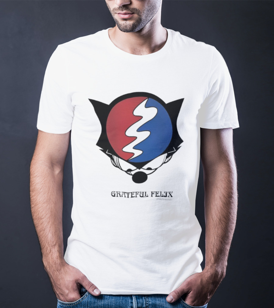 Grateful Dead Felix The Cat Steal Your Face Emblem T-Shirt