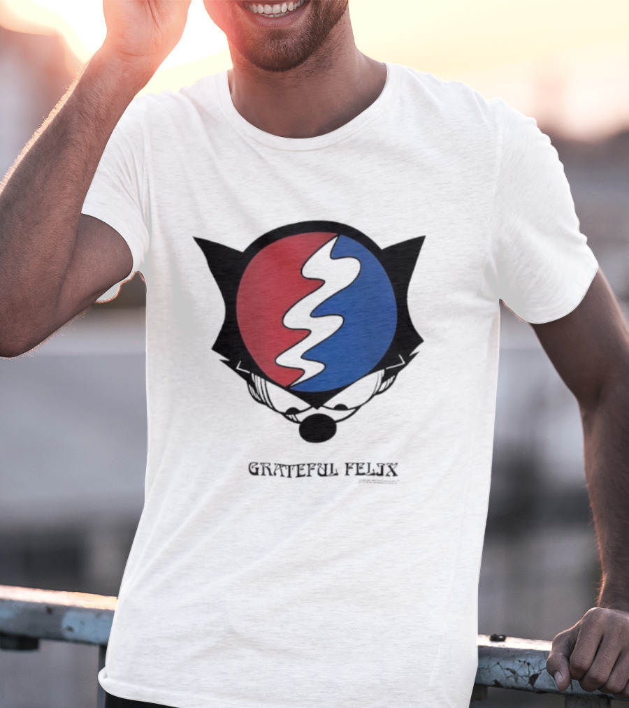Grateful Dead Felix The Cat Steal Your Face Emblem T-Shirt