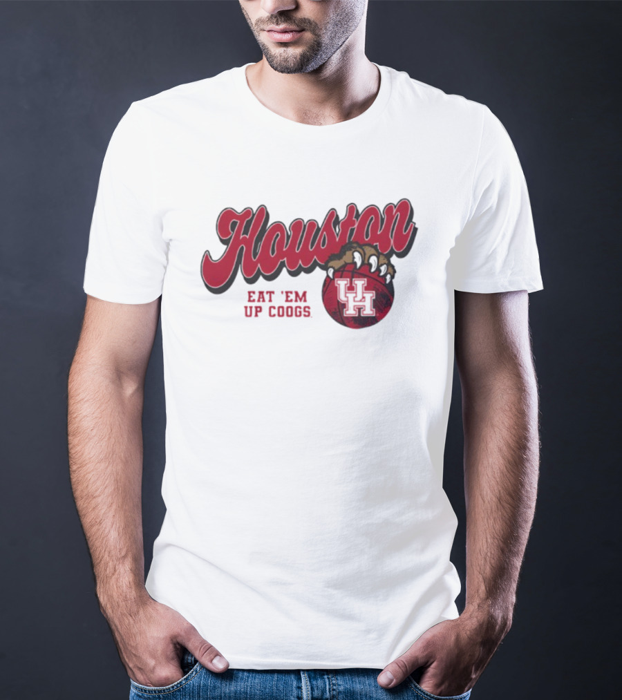 Houston Cougars Claw UH Basketball Eat 'Em Up Coogs T-Shirt