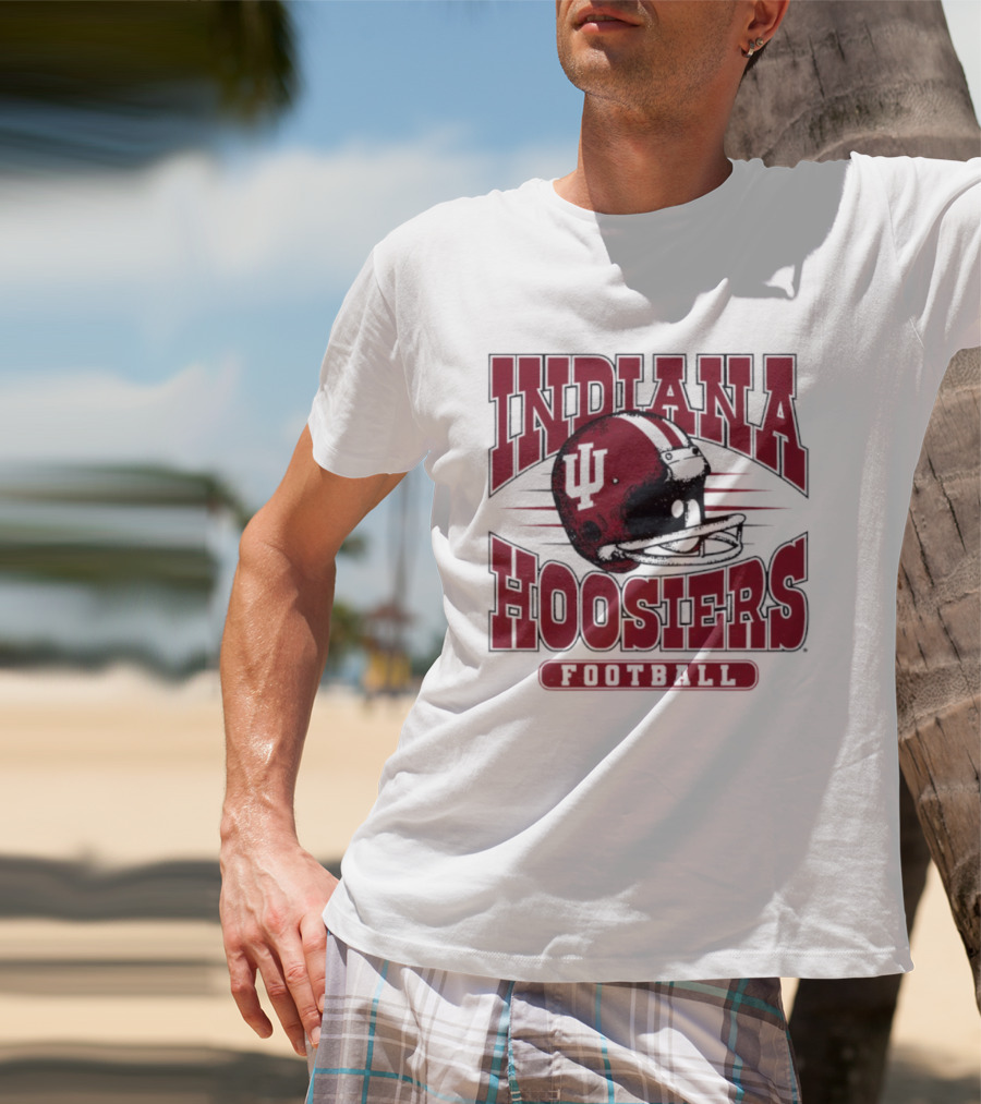 Indiana Hoosiers Football Helmet IU Sports Team T-Shirt