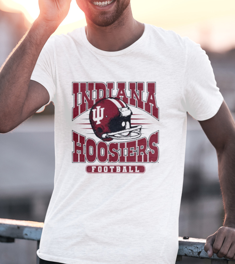 Indiana Hoosiers Football Helmet IU Sports Team T-Shirt