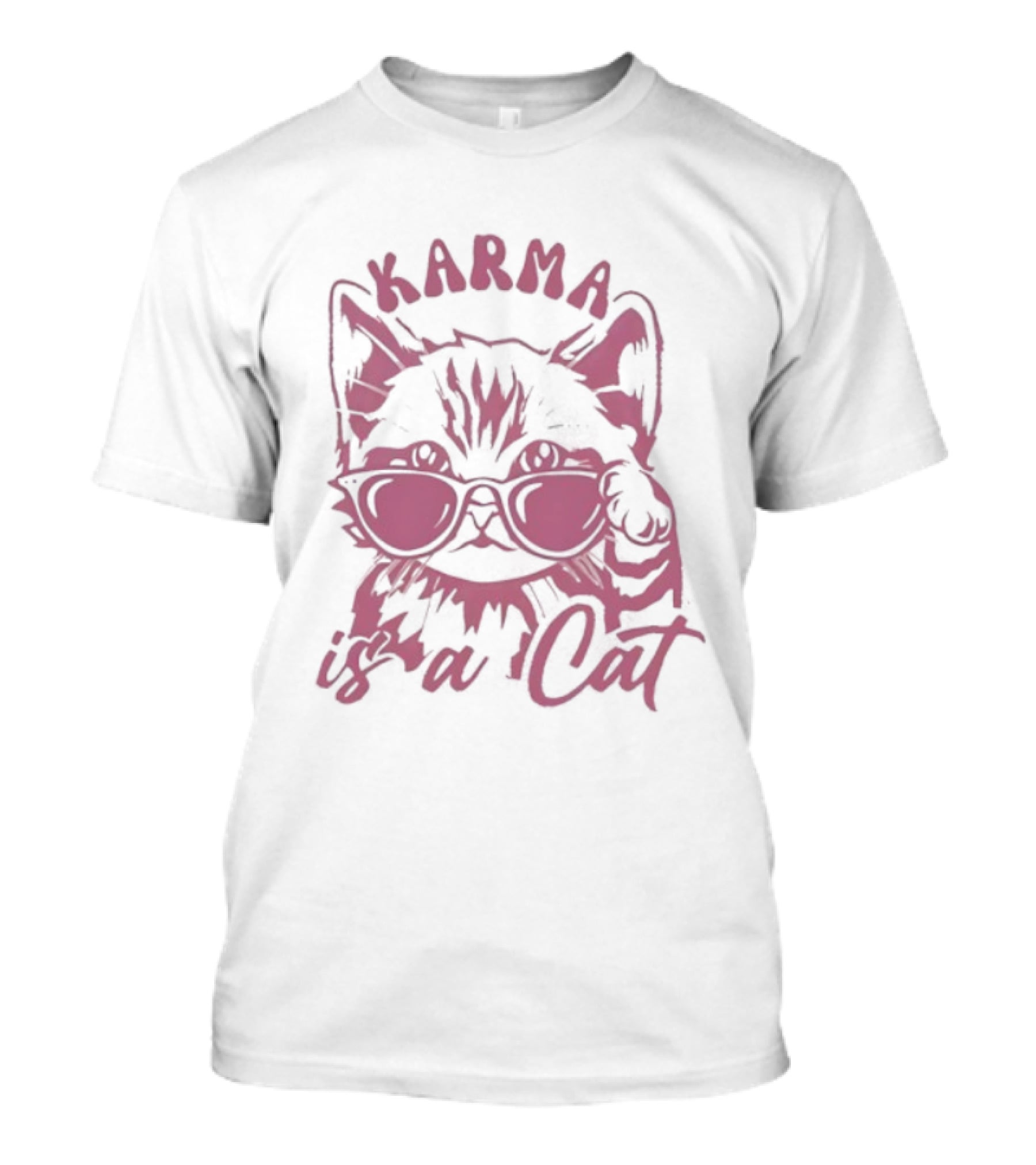 Karma Is A Cat Glasses T-Shirt