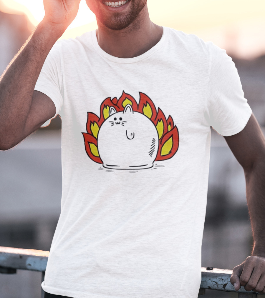 Plankton Muffin Surrounded By Flames T-Shirt
