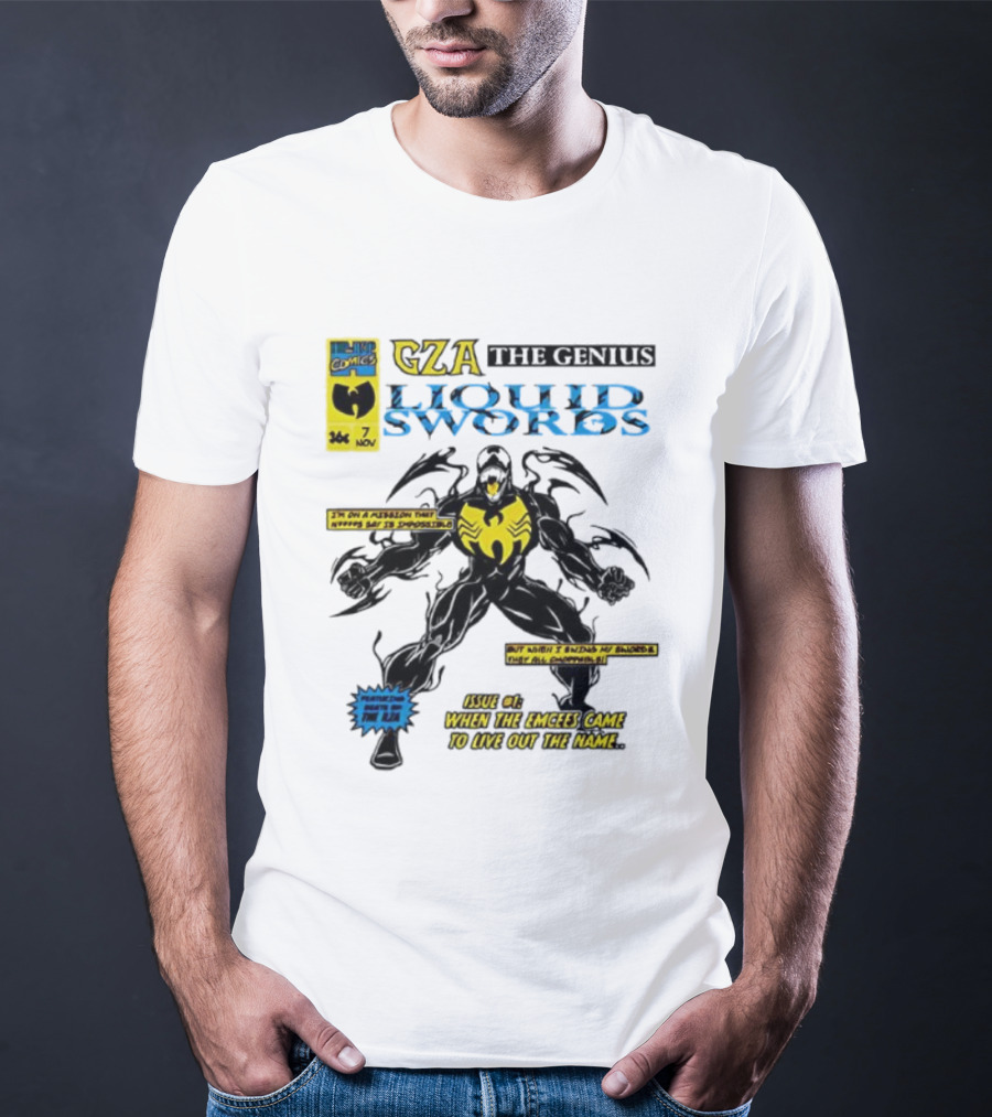 GZA Liquid Swords Wu-Tang 36 Chambers Marvel Venom Issue 1 T-Shirt