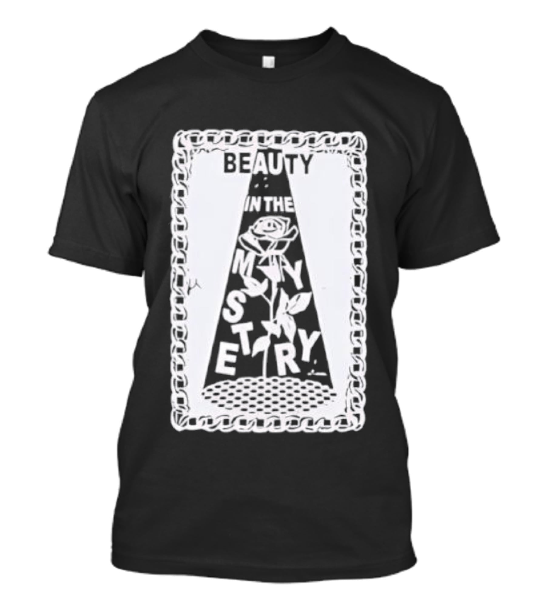 Beauty In The Mystery Floral Papercut Design T-Shirt