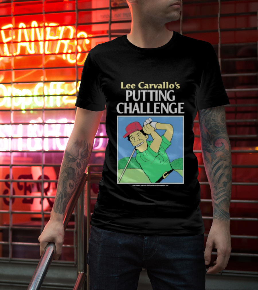 Lee Carvallo's Putting Challenge Retro Golfing Game Nostalgia T-Shirt