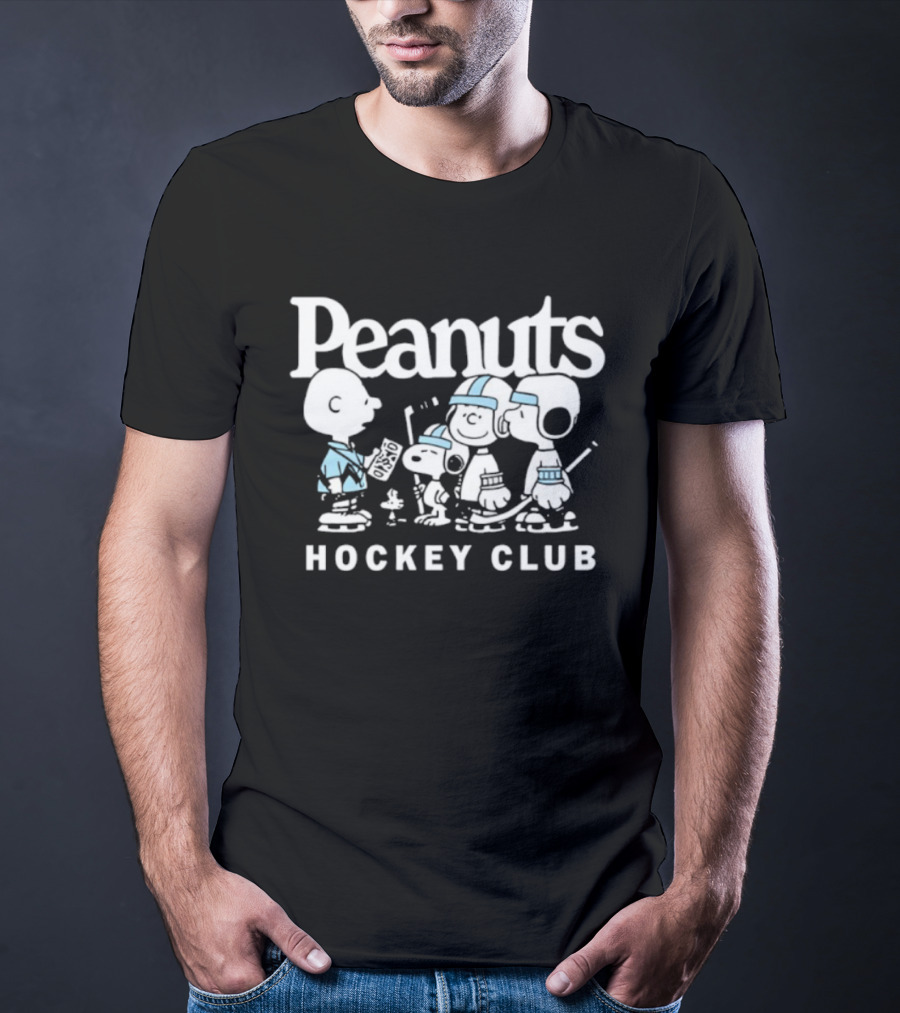 Peanuts Hockey Club 2025 Ice Skating Characters T-Shirt