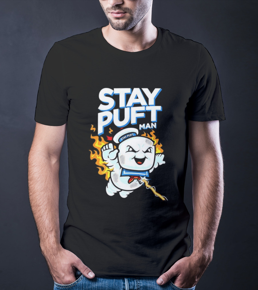 Stay Puft Man Marshmallow Fire Ghostbusters Character T-Shirt