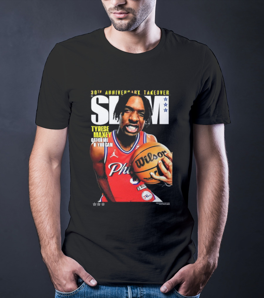 Tyrese Maxey SLAM 30th Anniversary Philadelphia Takeover T-Shirt