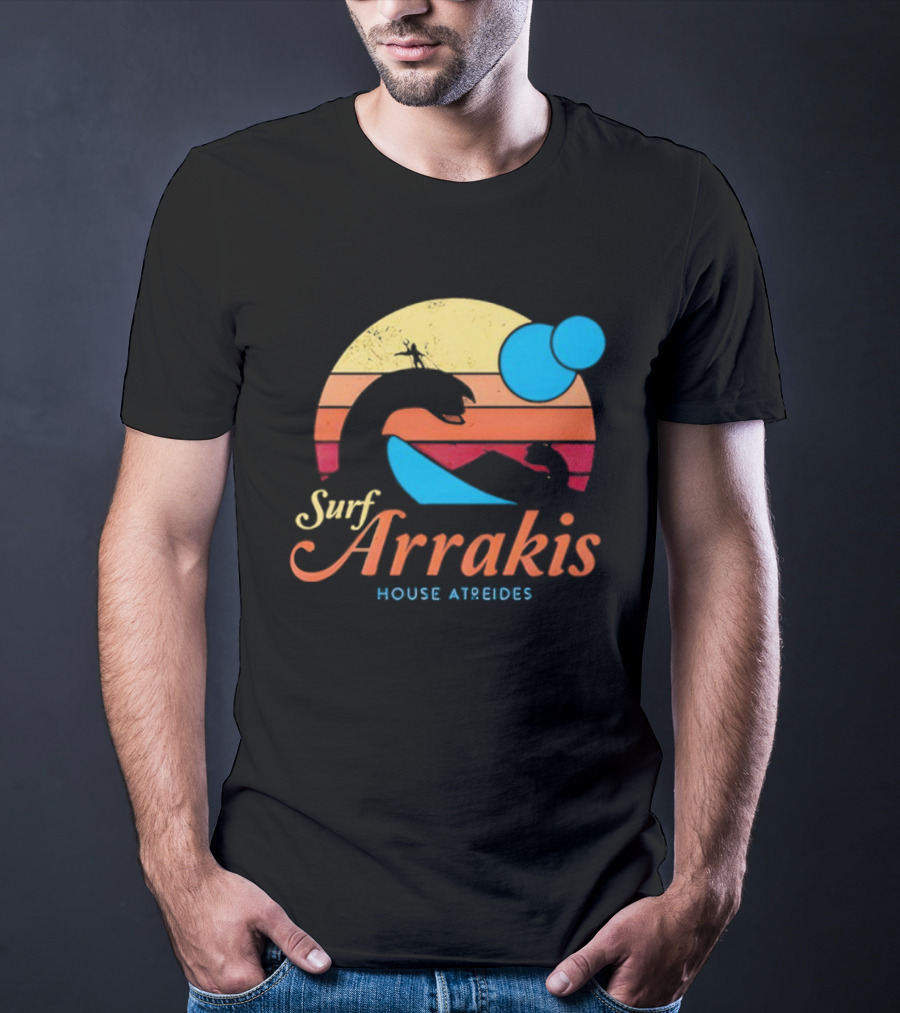 Surf Arrakis House Atreides Sunset Dune Adventure T-Shirt