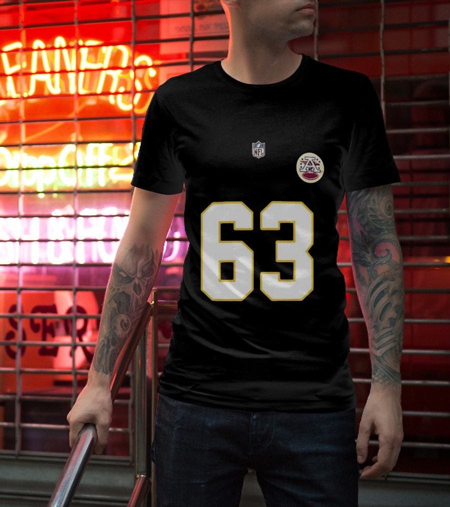 Kansas City Chiefs Bill Maas 63 NFL Team Number Signature T-Shirt