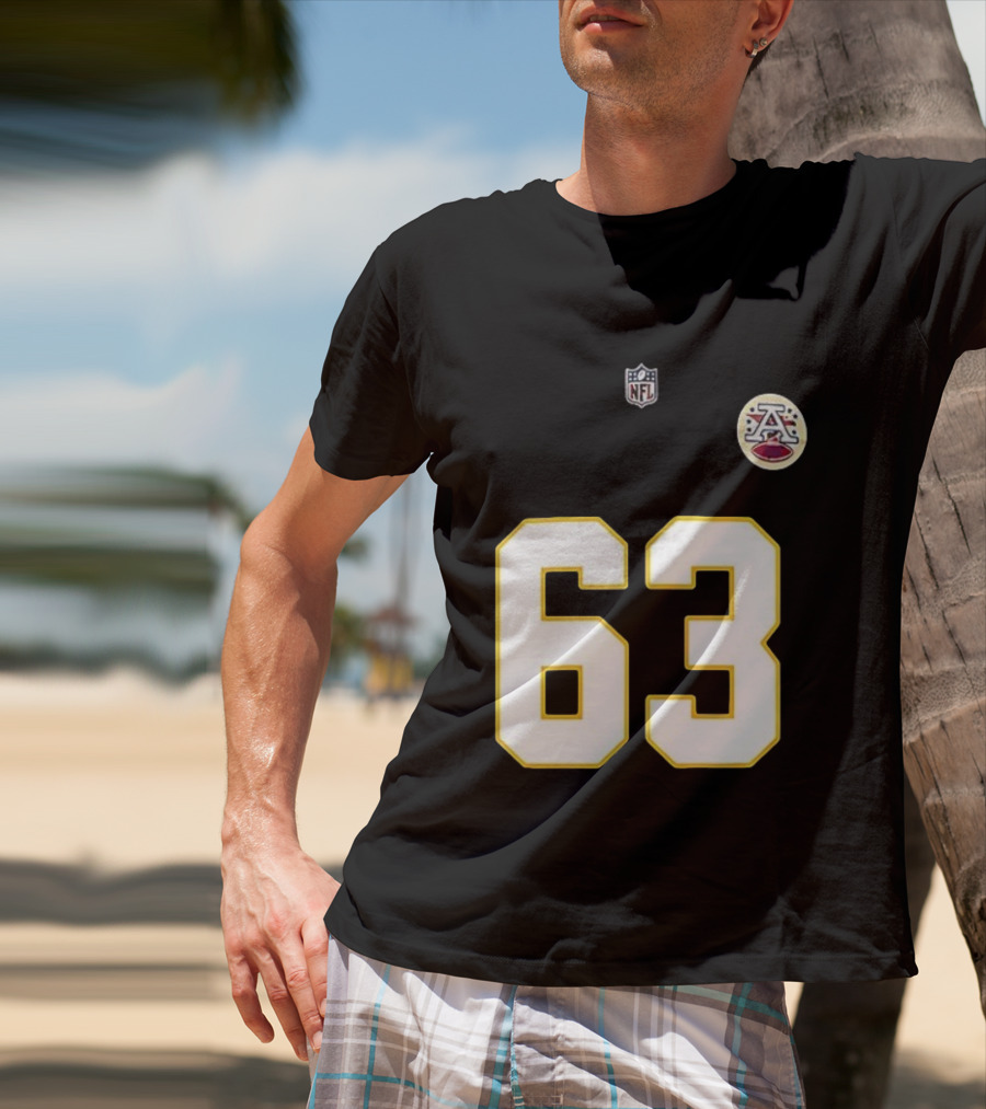 Kansas City Chiefs Bill Maas 63 NFL Team Number Signature T-Shirt