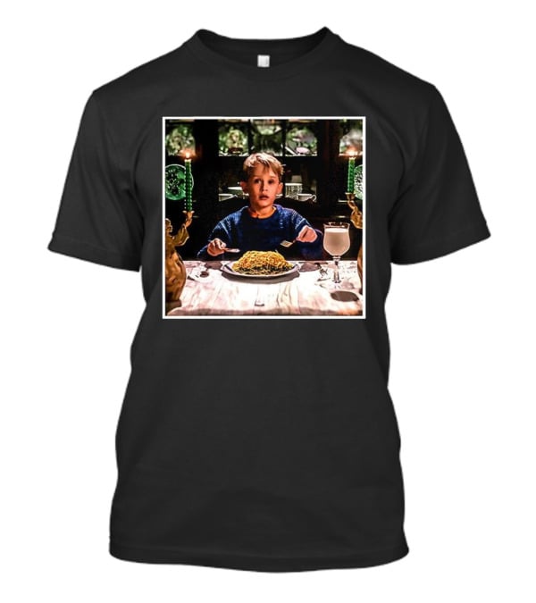 Home Alone Kevin Christmas Dinner Scene Iconic Meal Plan T-Shirt