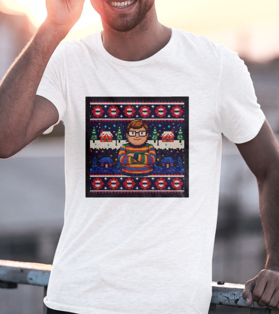 Delightful Derek 8Bit Christmas Sweater Stranger Things Decor Sweater T-Shirt