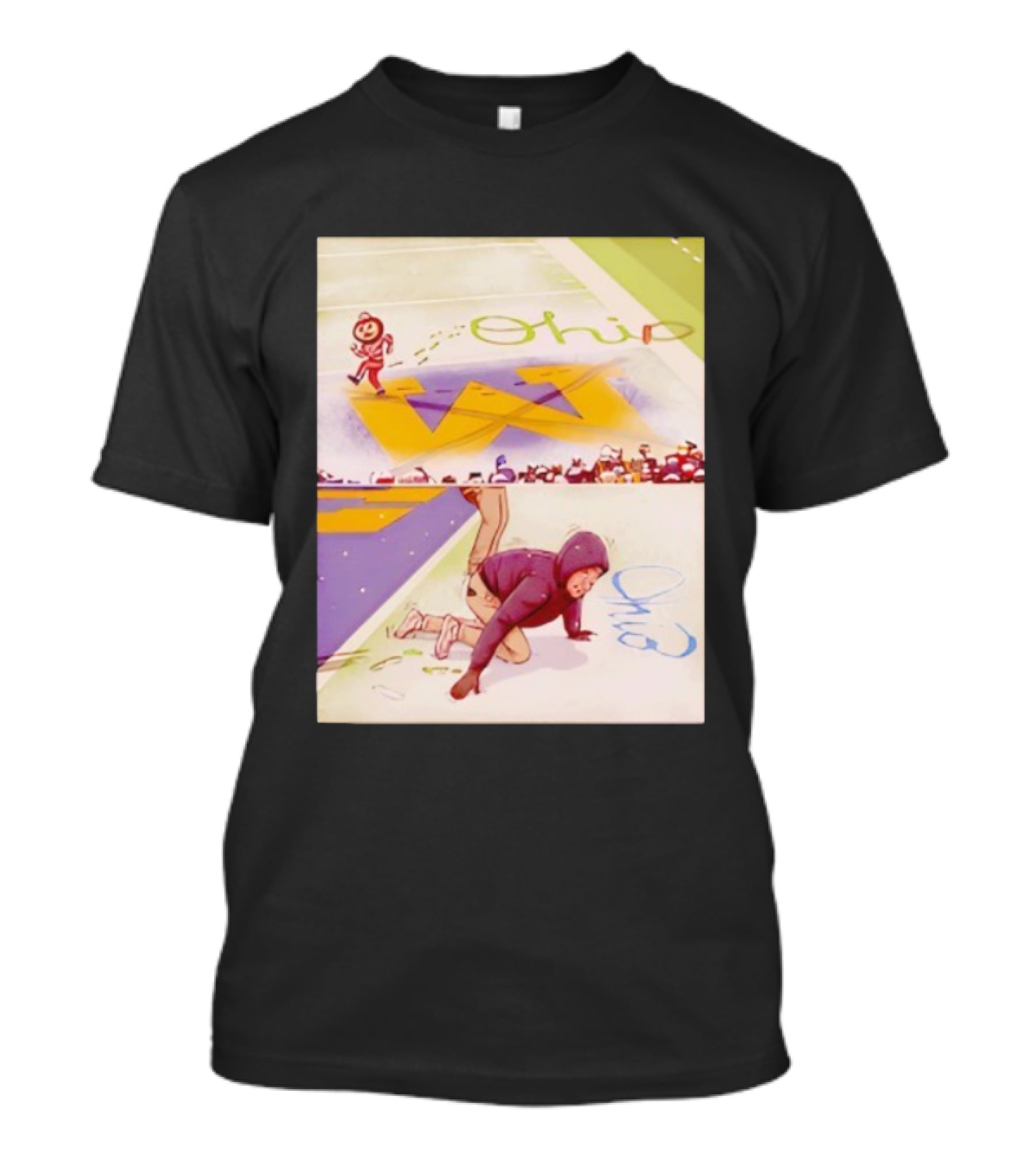 Ohio State Brutus Buckeye Triumph Over M Rival In Snow Scene T-Shirt