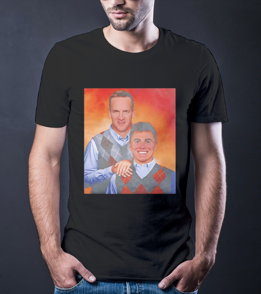 Bo Nix Peyton Manning Step Brothers Denver Broncos Comedy T-Shirt