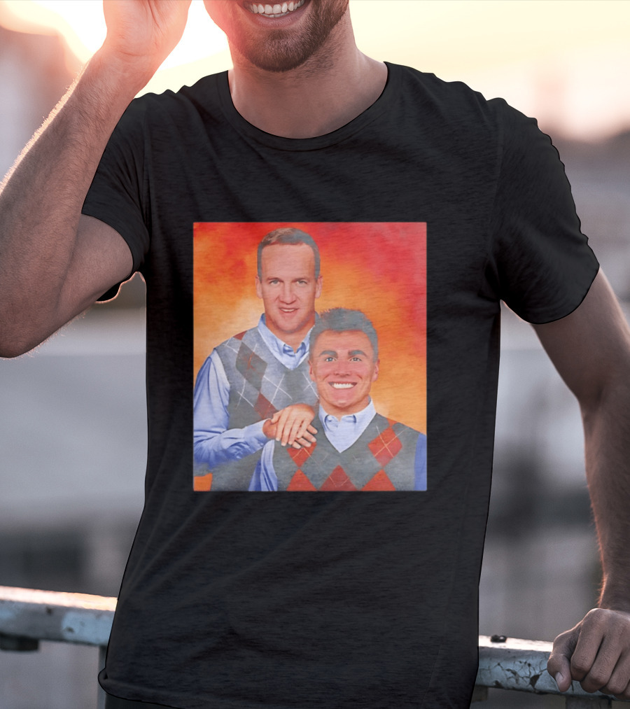 Bo Nix Peyton Manning Step Brothers Denver Broncos Comedy T-Shirt