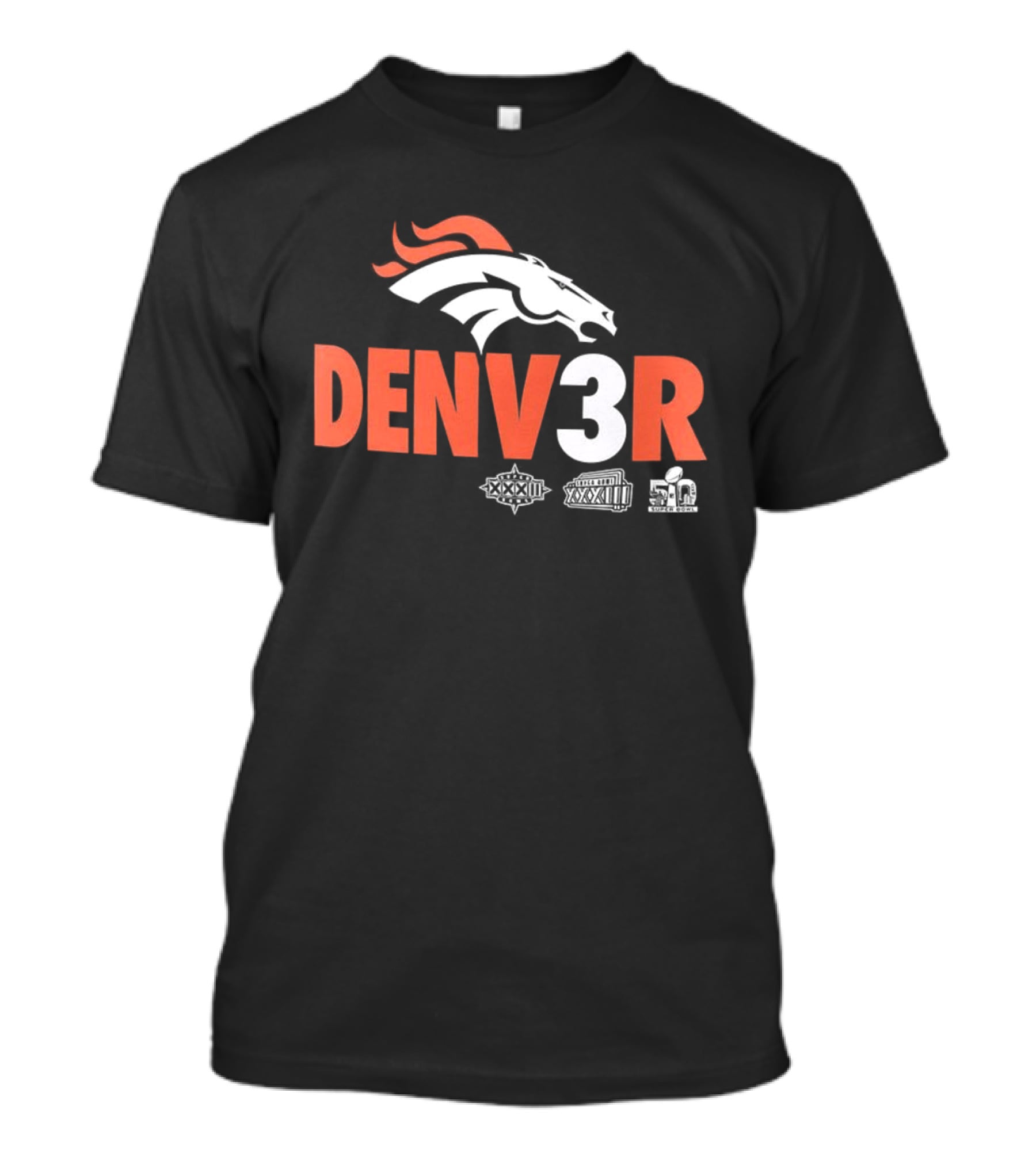 Denver Broncos Denv3r NFL Football Team Championship Fan T-Shirt