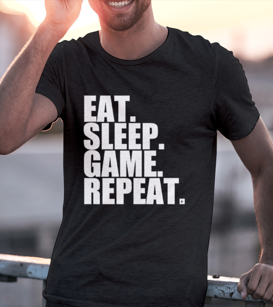 Eat Sleep Game Repeat Gamer Lifestyle Phrase T-Shirt