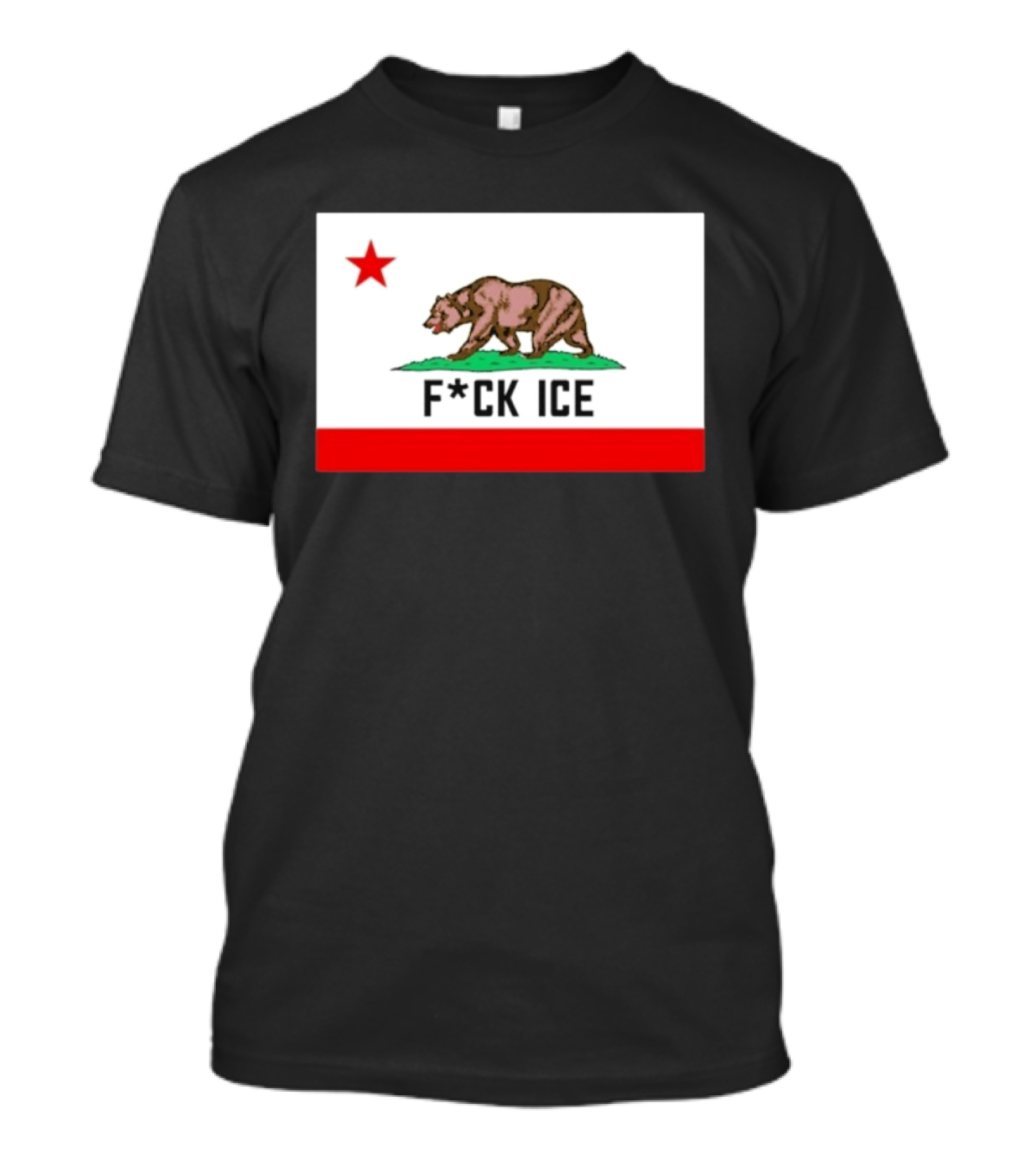 F*ck Ice Bear Flag California T-Shirt