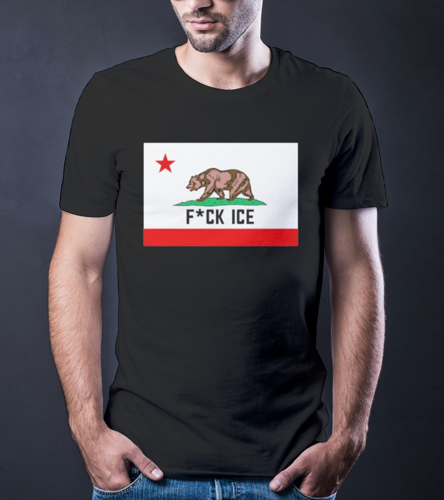 F*ck Ice Bear Flag California T-Shirt