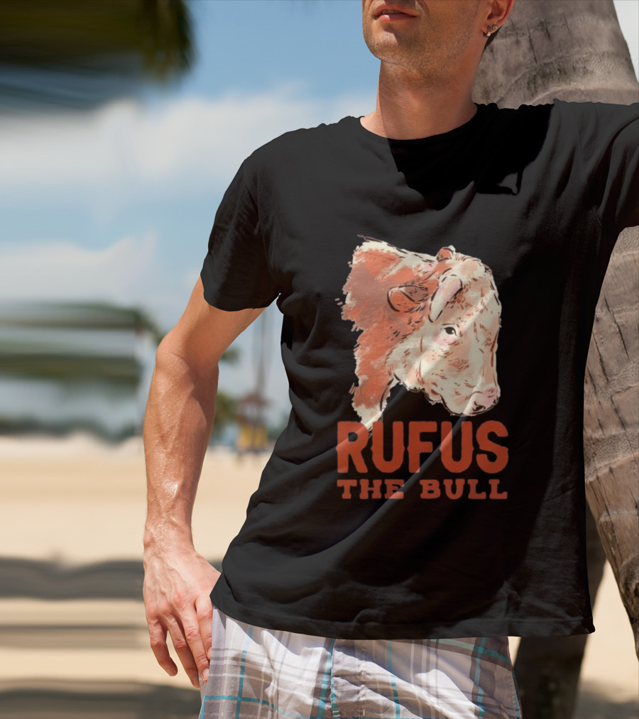 Rufus The Bull Cow Retro Style Rustic T-Shirt