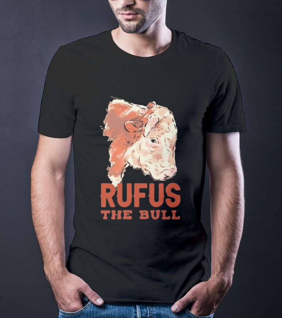 Rufus The Bull Cow Retro Style Rustic T-Shirt
