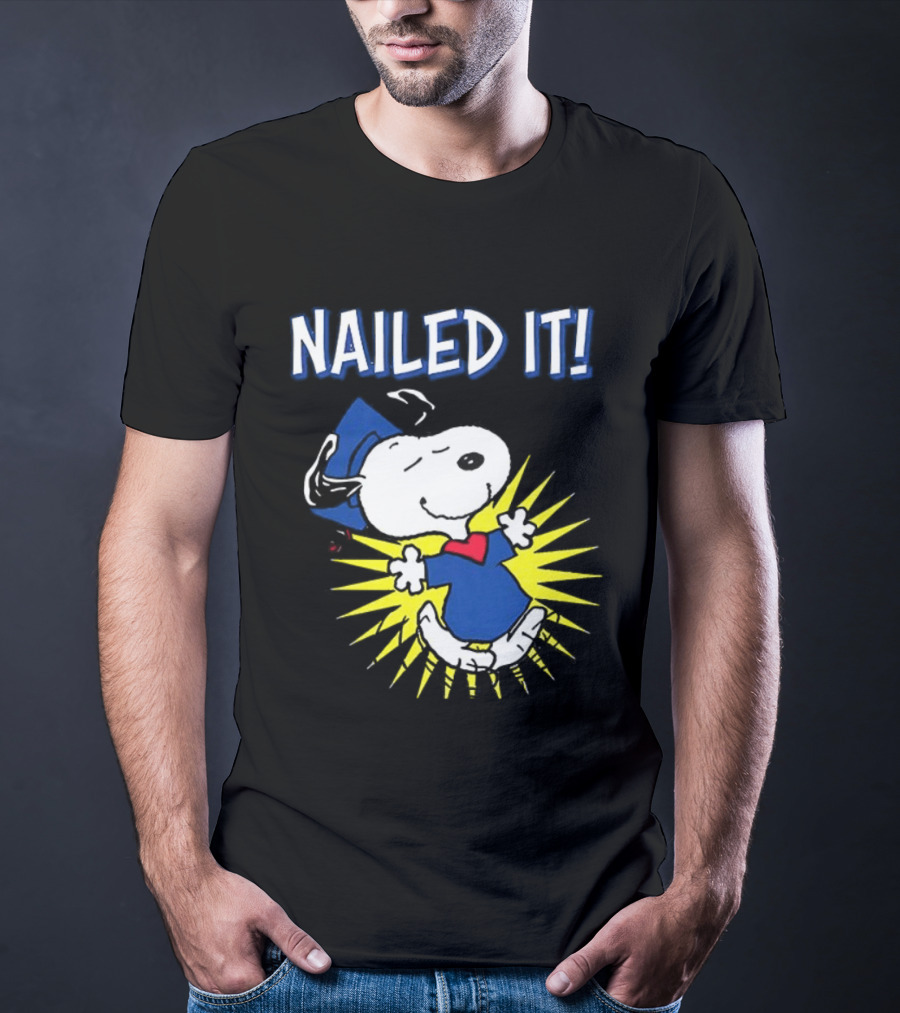 Congratulations Snoopy Nailed It Graduation Celebration T-Shirt