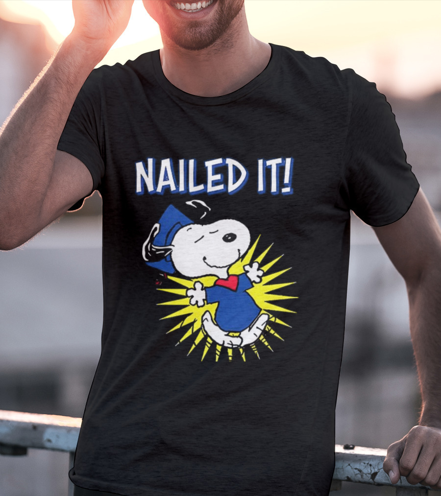 Congratulations Snoopy Nailed It Graduation Celebration T-Shirt