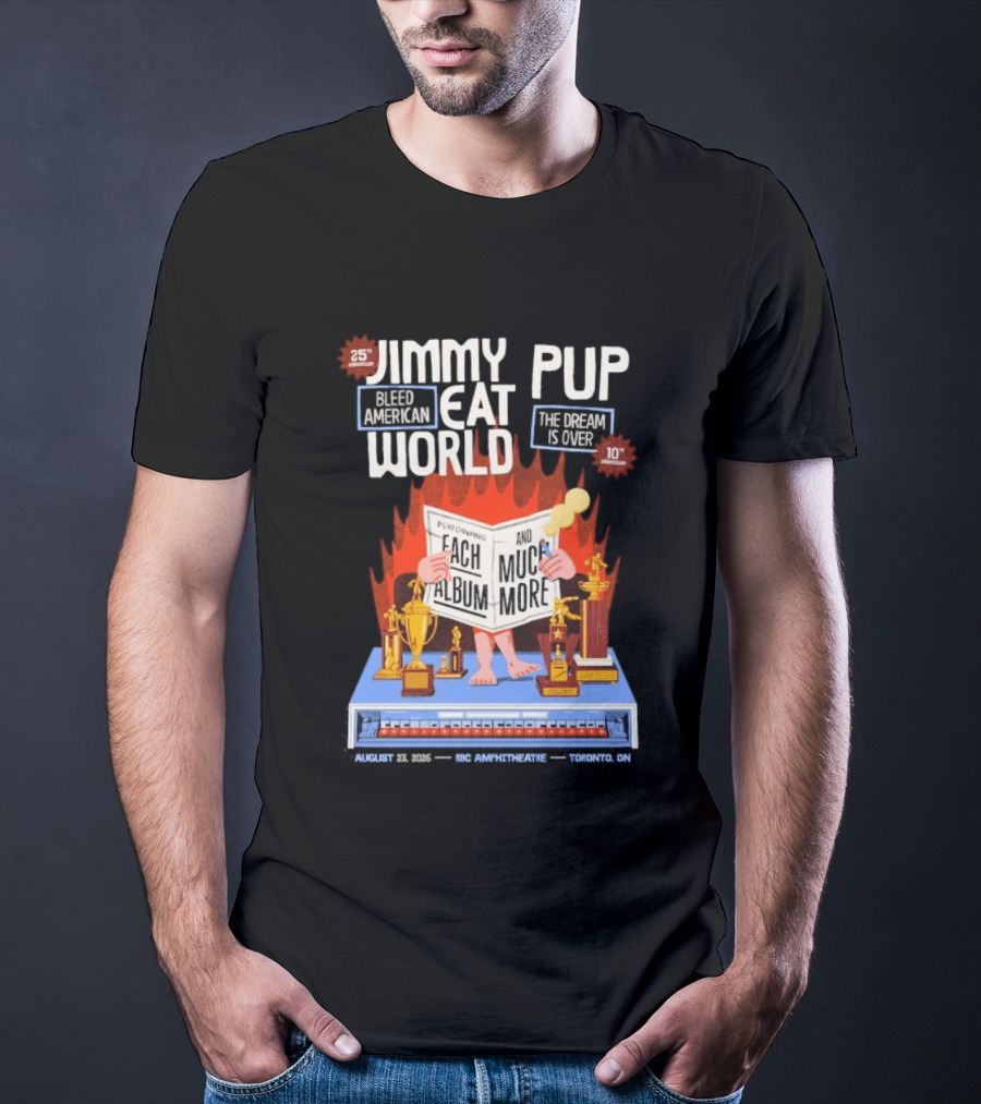 Jimmy Eat World Bleed American 25th Anniversary Pup The Dream Is Over Live August 23 2026 RBC Amphitheatre Toronto T-Shirt