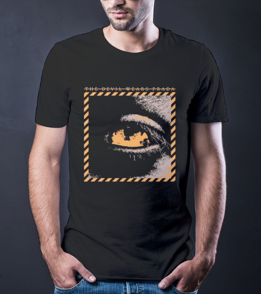 The Devil Wears Prada Outbreak Eye Caution Stripes T-Shirt