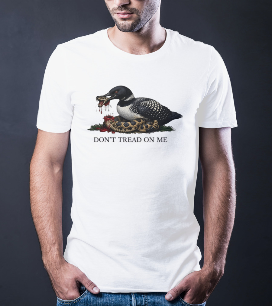Common Loon Snake Blood Don't Tread On Me T-Shirt