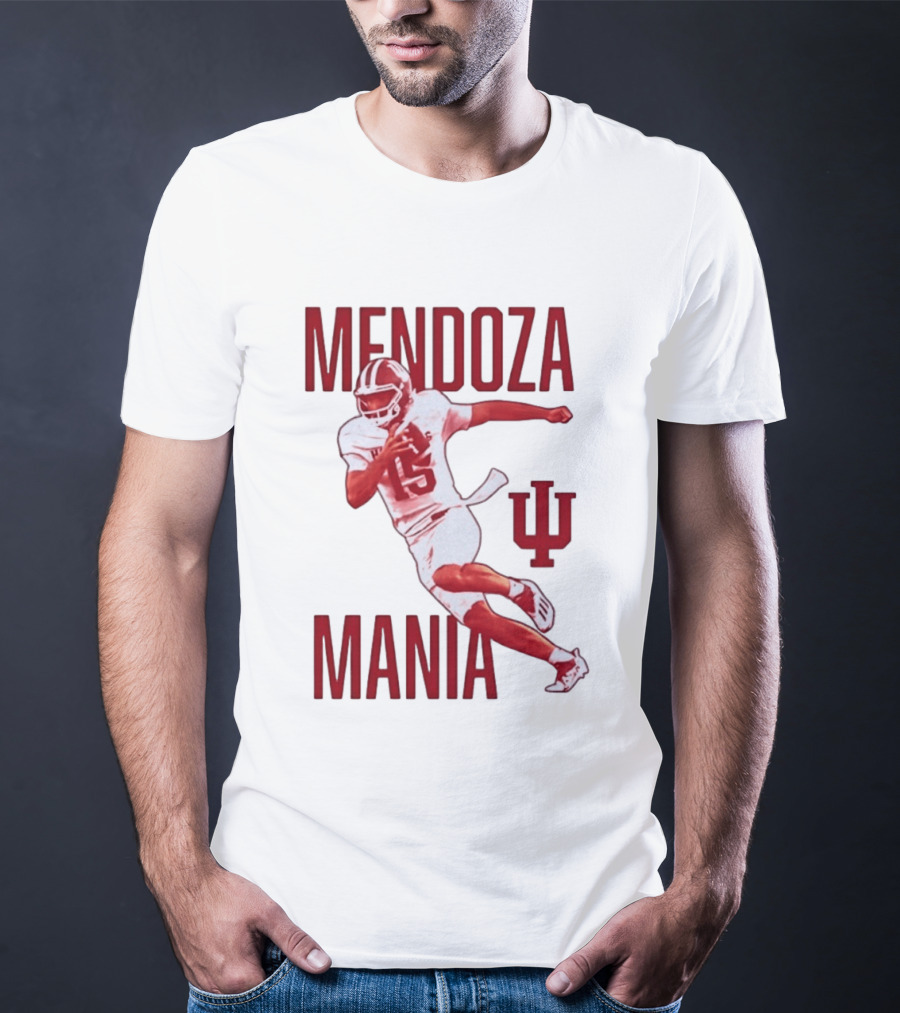 Mendoza Mania Indiana Hoosiers Football Player Action Icon IU T-Shirt