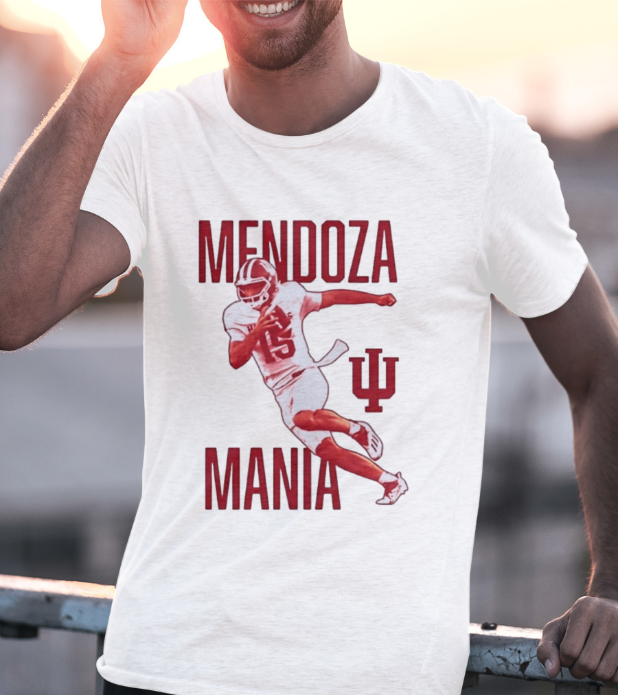 Mendoza Mania Indiana Hoosiers Football Player Action Icon IU T-Shirt