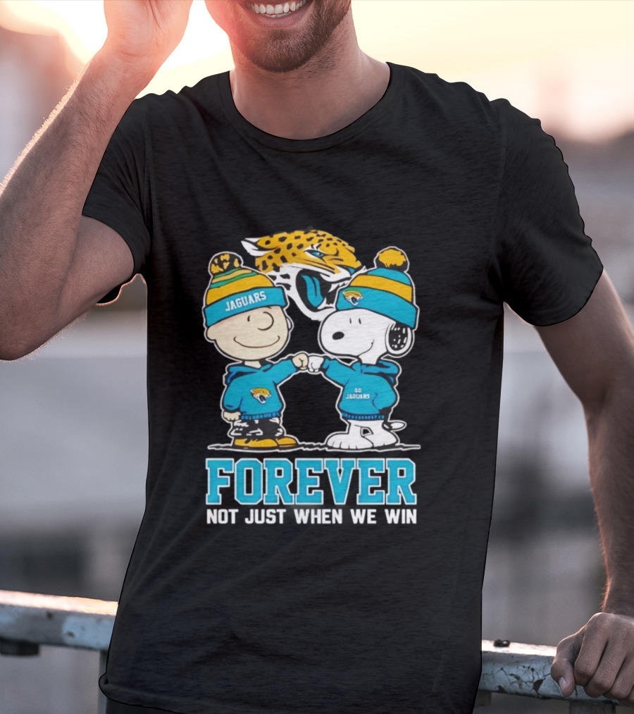 Charlie Brown Snoopy Jaguars Forever Not Just When We Win T-Shirt