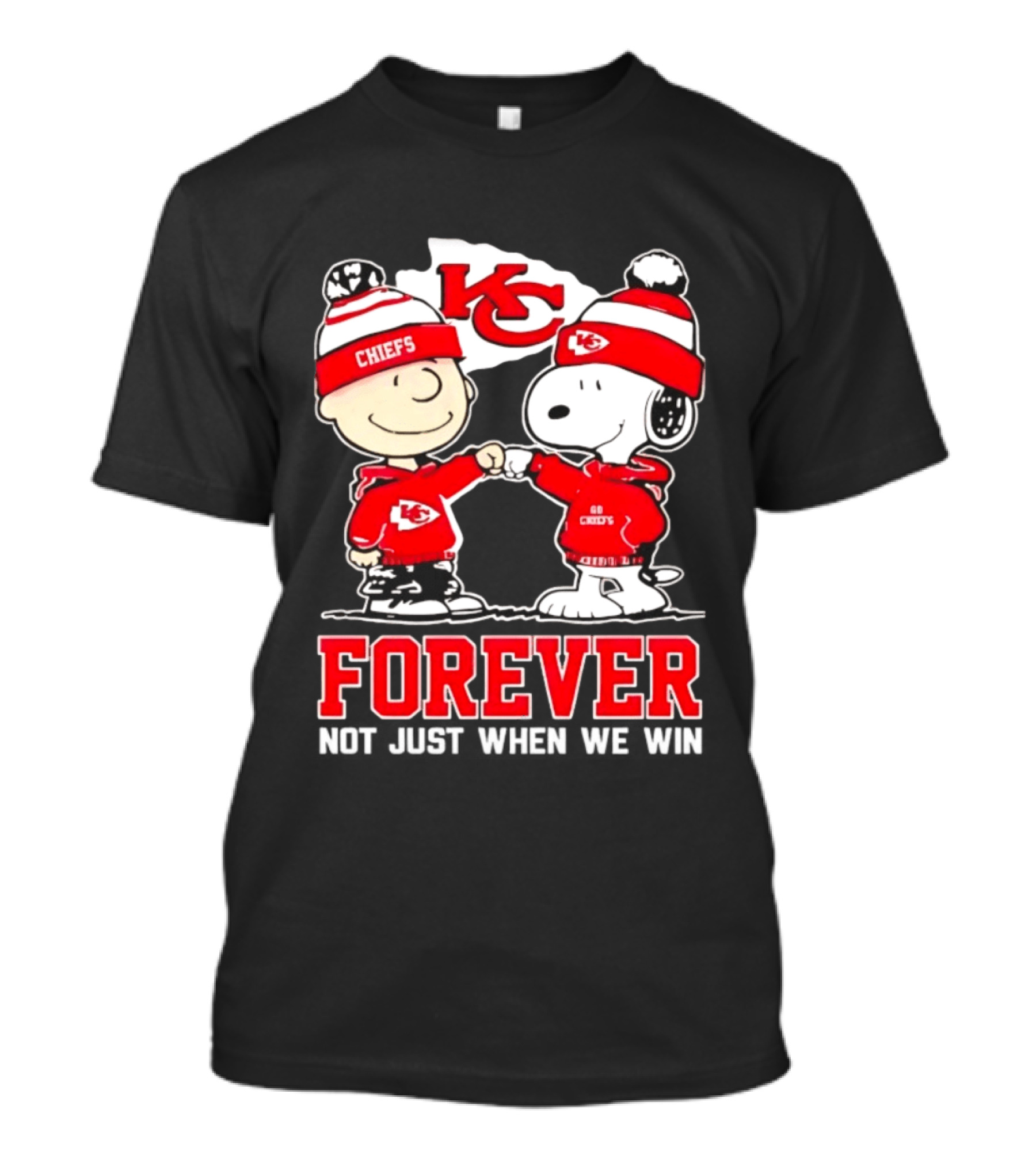 Peanut Snoopy Charlie Brown KC Chiefs Forever Not Just When We Win T-Shirt