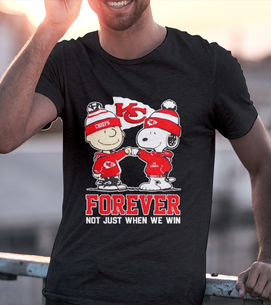 Peanut Snoopy Charlie Brown KC Chiefs Forever Not Just When We Win T-Shirt