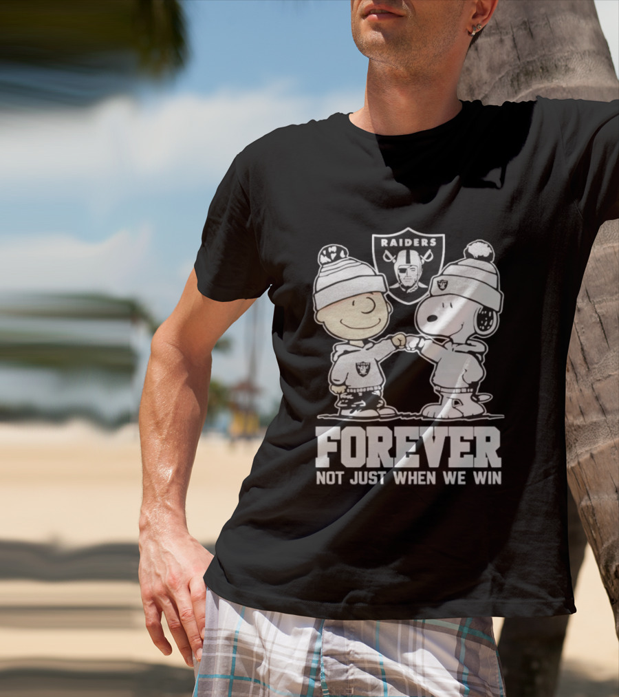 Peanuts Snoopy Charlie Brown Raiders Forever Not Just When We Win T-Shirt