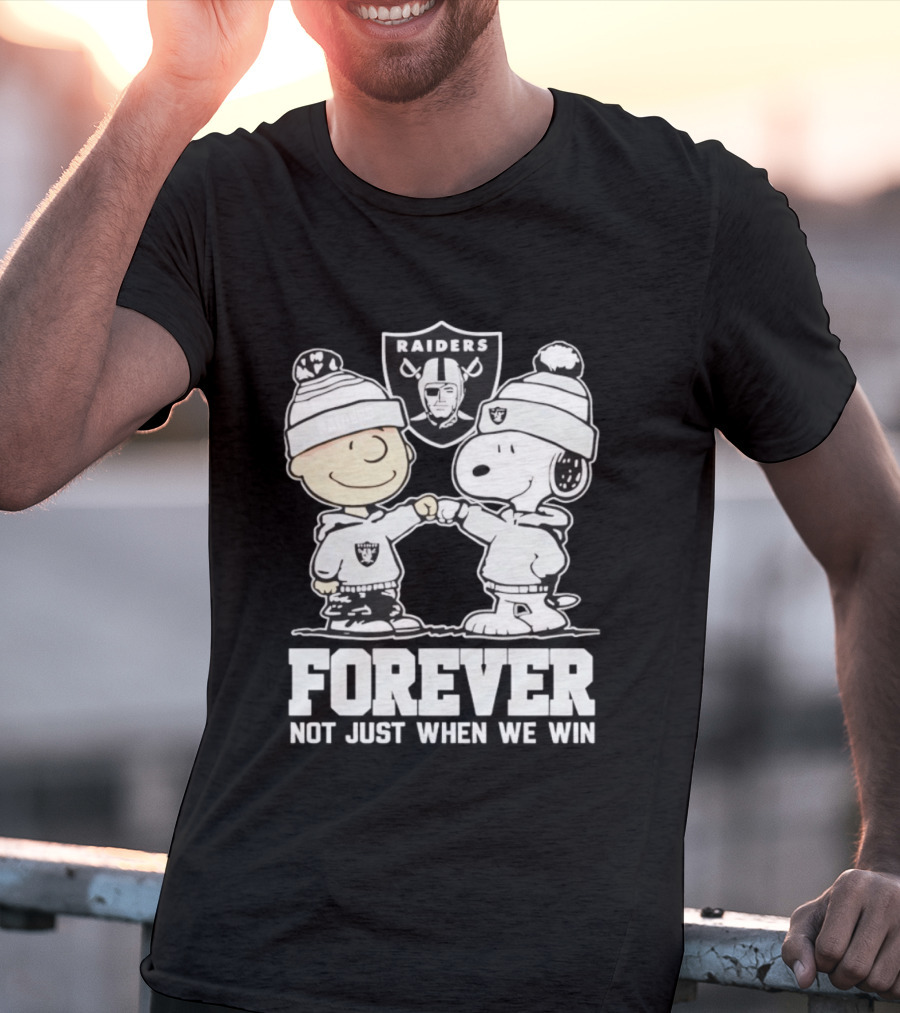 Peanuts Snoopy Charlie Brown Raiders Forever Not Just When We Win T-Shirt