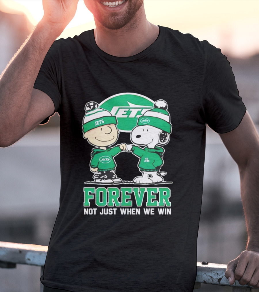 Peanuts Snoopy Charlie Brown Jets Forever Not Just When We Win T-Shirt