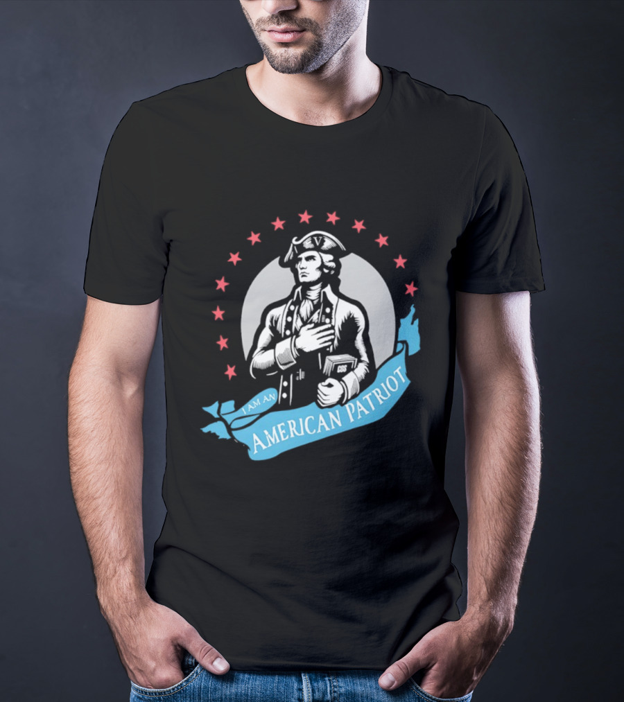I Am An American Patriot Historical Figure With Stars T-Shirt